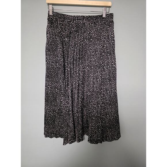 Sadie & Love Pleated Midi Skirt Size L Flowy Chic Vibes Teacher School Cute Chic - Picture 2 of 6